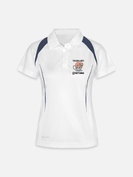 Funny Saying - Funny Sayings - with Sloth - Women's Polo breathable - white/navy