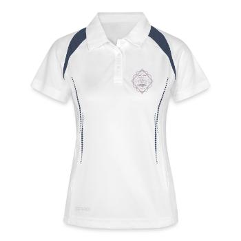 Look vintage anniversaire 1965 - Polo respirant Femme - blanc/marine - Devant
