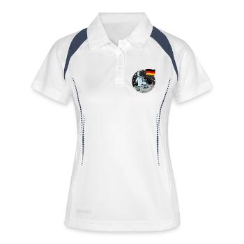 Drapeau des astronautes Allemagne - Polo respirant Femme - blanc/marine - Devant