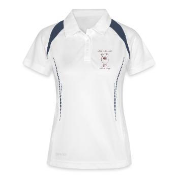 Life Is Better With Dogs Dog Saying Cartoon - Women's Polo breathable - white/navy - Front