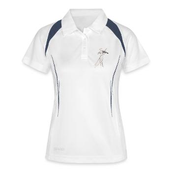 Violinist Drawing - Women's Polo breathable - white/navy - Front