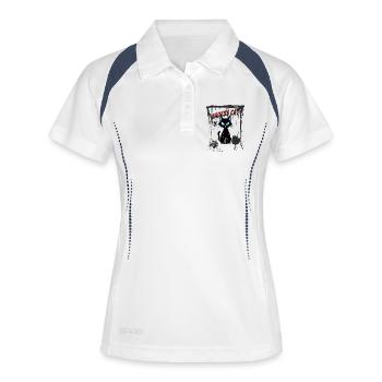 Badass Cat - Women's Polo breathable - white/navy - Front