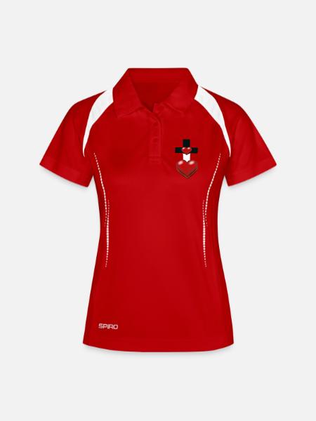 Cross Crosses Heart Hearts - Women's Polo breathable - white/navy