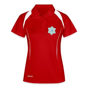 Winterstern - Frauen Polo atmungsaktiv - Weiß/Navy - Vorne