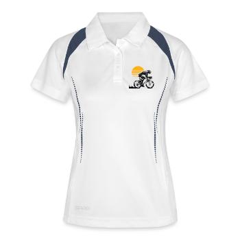 Robot cycliste - Polo respirant Femme - blanc/marine - Devant