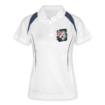 Licorne - Polo respirant Femme - blanc/marine - Devant