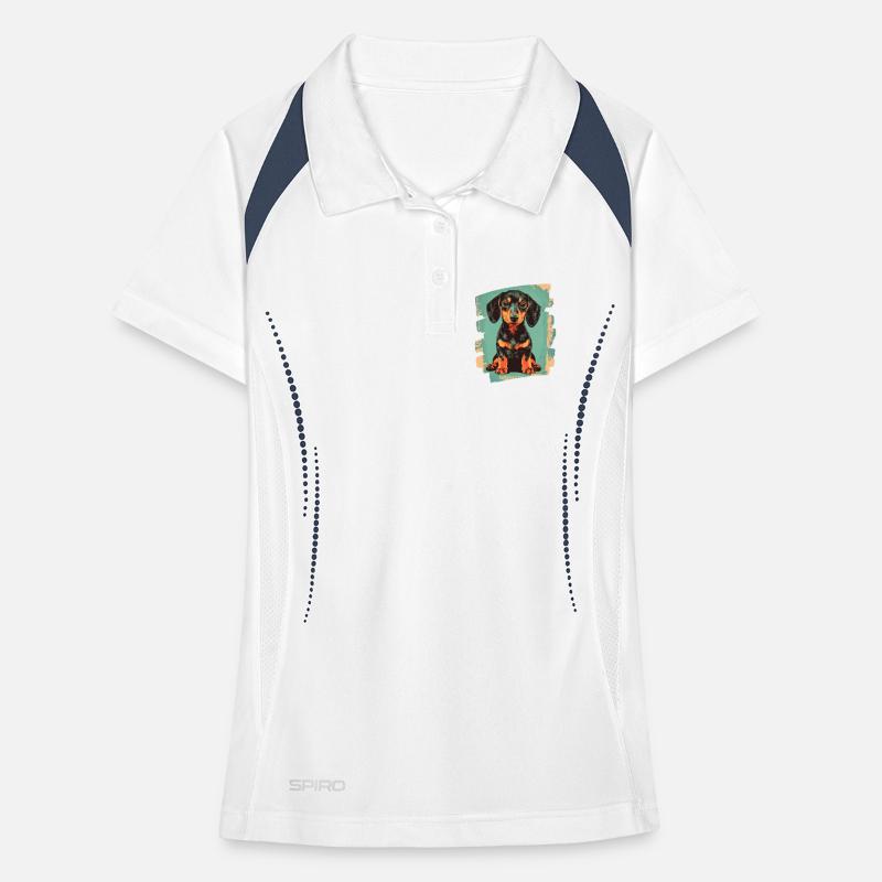 Teckel Dackel Polo respirant Femme