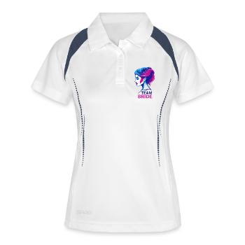Équipe Bride - Polo respirant Femme - blanc/marine - Devant