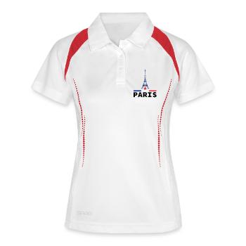 Paris Football - Passion de la Capitale - Polo respirant Femme - blanc/marine - Devant
