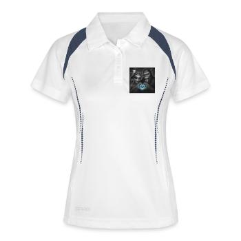 Bigfoot Sasquatch Alien Love signe de la main - Polo respirant Femme - blanc/marine - Devant