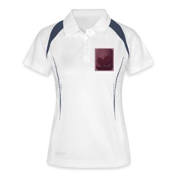 Heart of Leaves in Moonlight - Women's Polo breathable - white/navy - Front