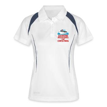 Escaping Relatives For Christmas Cruise Ship Funny - Women's Polo breathable - white/navy - Front