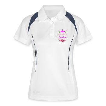 Legendärer Florist - Frauen Polo atmungsaktiv - Weiß/Navy - Vorne