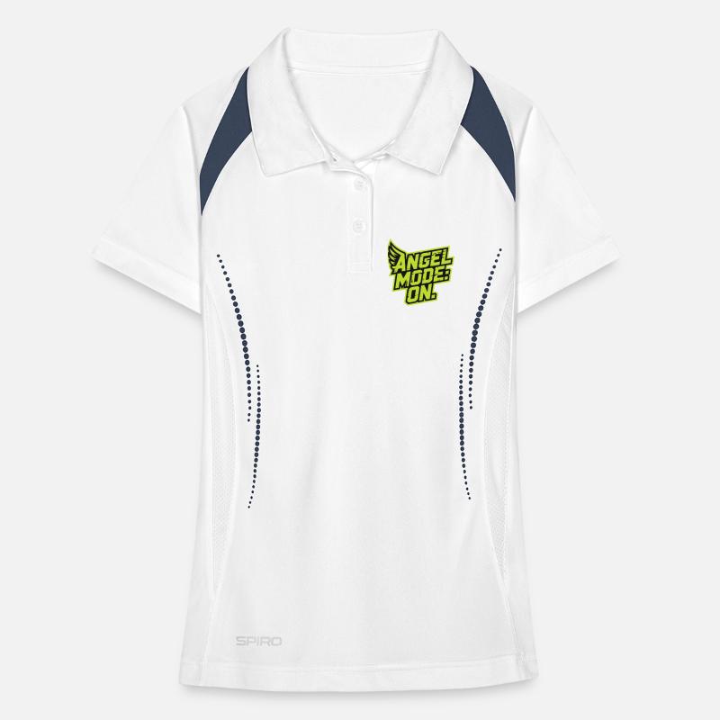 Angel Models On Bold Green Typography Women's Polo breathable