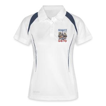 Voyage entre filles en France 2027 - Polo respirant Femme - blanc/marine - Devant
