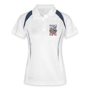 Voyage entre filles en France 2027 - Polo respirant Femme - blanc/marine - Devant