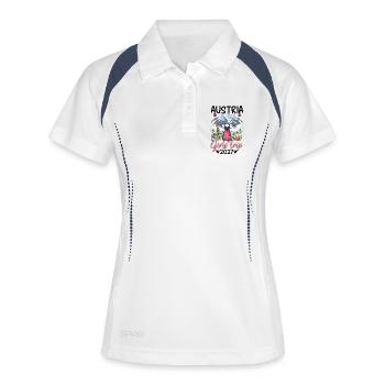 Voyage entre filles en Autriche 2027 - Polo respirant Femme - blanc/marine - Devant