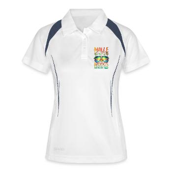 Malle Party Mode Activated - Women's Polo breathable - white/navy - Front