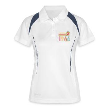 Vintage 70s Retro Round Design - Women's Polo breathable - white/navy - Front