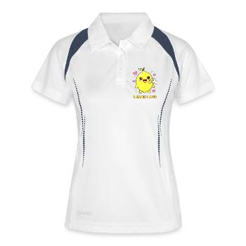Lemon Love Kawaii Manga Citron - Polo respirant Femme - blanc/marine - Devant