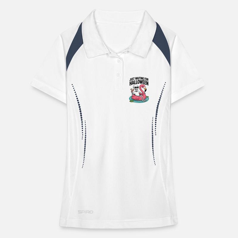 Sommerween: Wait for Halloween with Skeleton Women's Polo breathable