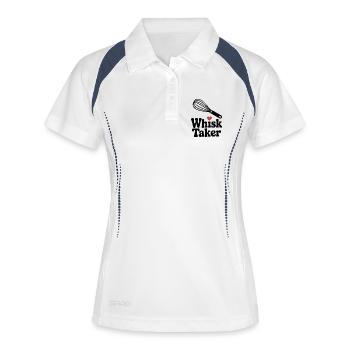 Preneur de fouet - Polo respirant Femme - blanc/marine - Devant