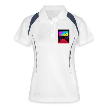 Visions de rêve - Polo respirant Femme - blanc/marine - Devant