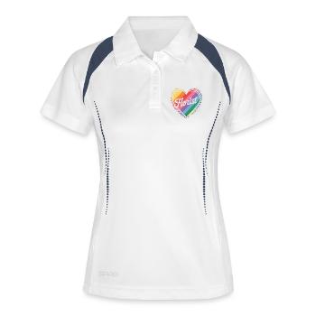 Florist Floristik - Frauen Polo atmungsaktiv - Weiß/Navy - Vorne