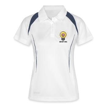 Kluger Funke - Frauen Polo atmungsaktiv - Weiß/Navy - Vorne