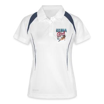 Conception de plongée sous-marine pour fille - Polo respirant Femme - blanc/marine - Devant