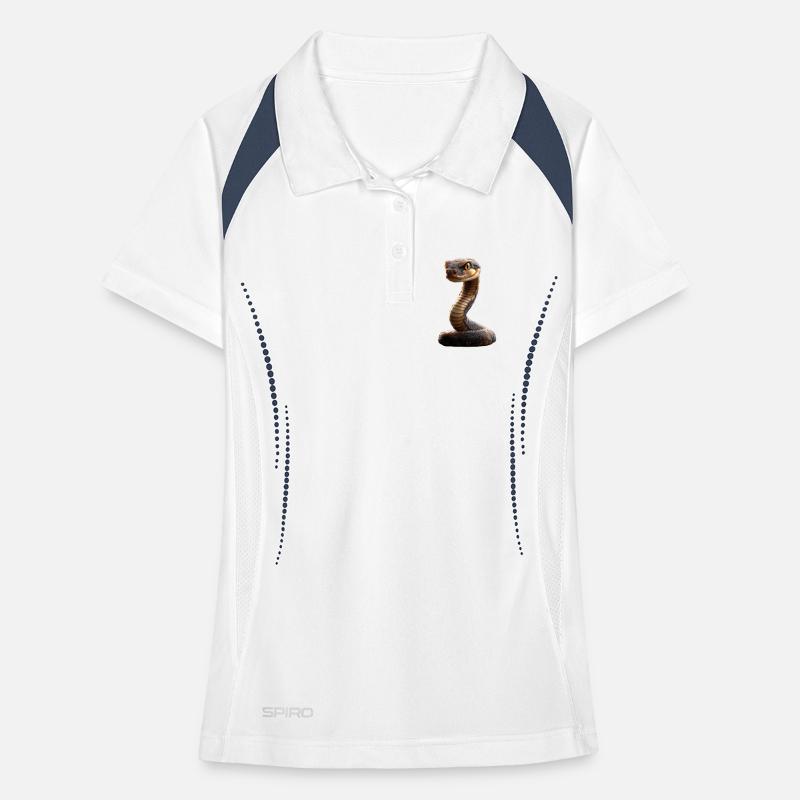 serpent, python, cobra, serpent à sonnettes, serpents Polo respirant Femme