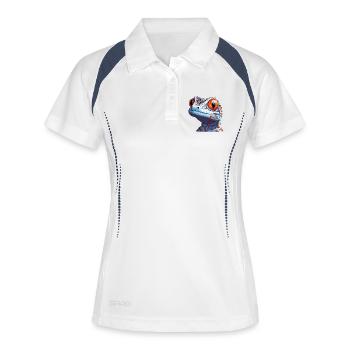 Tokay Geckos Tokay Gecko - Polo respirant Femme - blanc/marine - Devant