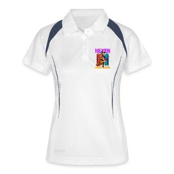 Witch Magician on Broom - Women's Polo breathable - white/navy - Front