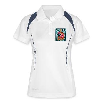 J’adore le beignet - Polo respirant Femme - blanc/marine - Devant