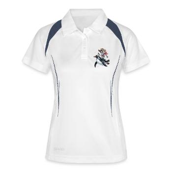 Cuddly Penguin with Skull Rider - Women's Polo breathable - white/navy - Front