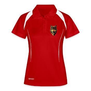 Wolf Love Wolves Wolf Pack Wolfhound Wild Wolf - Women's Polo breathable - red/white - Front