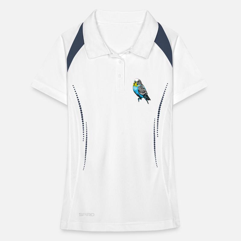 Conception vectorielle de perruche colorée Polo respirant Femme