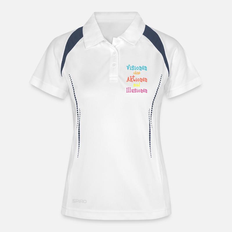Visions without action are illusions - Women's Polo breathable - white/navy