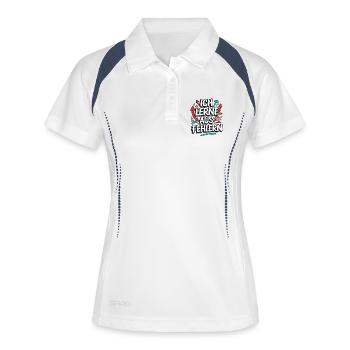 J’apprends de mes erreurs déclaration de motivation pour - Polo respirant Femme - blanc/marine - Devant