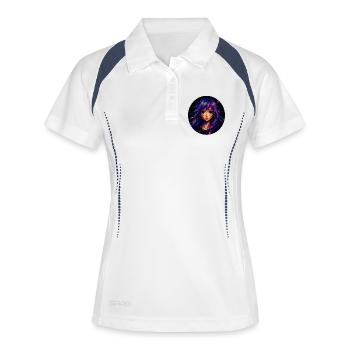 Color Explosive Anime Girl Illustration - Women's Polo breathable - white/navy - Front