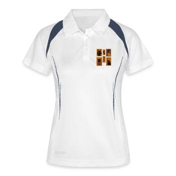 Halloween Black Cat Stamp Collection, Cats  - Women's Polo breathable - white/navy - Front
