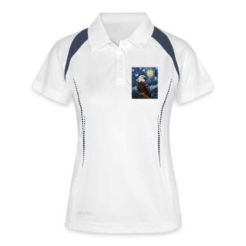 Eagle Bird Van Gogh Style Starry Night - Women's Polo breathable - white/navy - Front