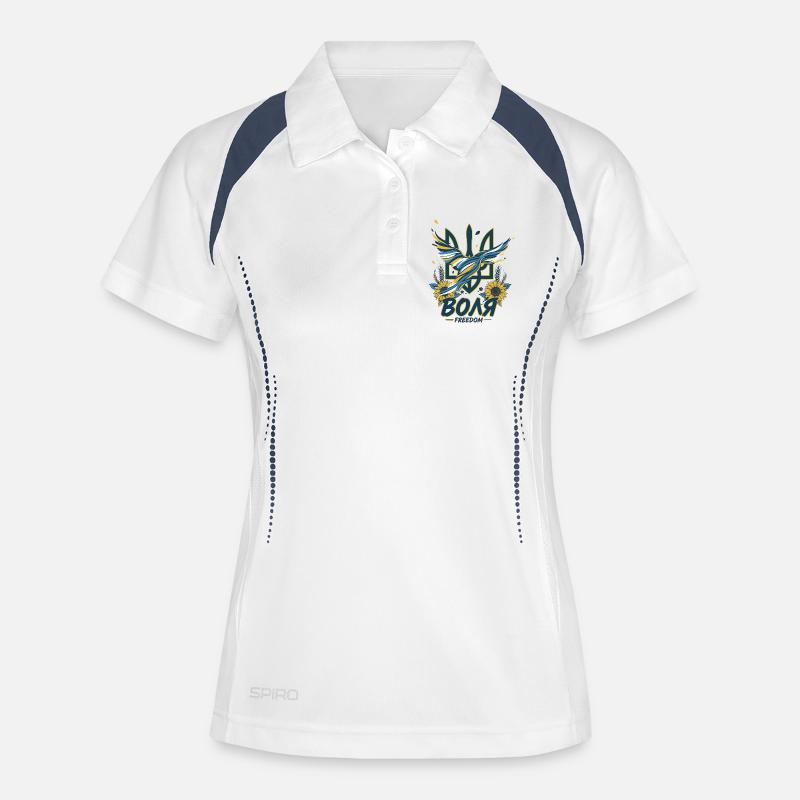 Volya Freedom Trident - Women's Polo breathable - white/navy