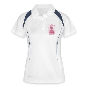 Therapy is Expensive Wind is Free Motorcycle Rider - Women's Polo breathable - white/navy - Front