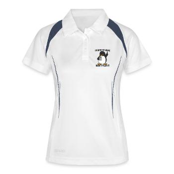Funny Penguin Coffee Early Bird Saying - Women's Polo breathable - white/navy - Front