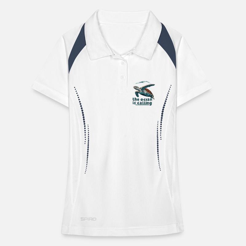 The Ocean Is Calling - Turtle Beach Women's Polo breathable