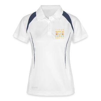 Hanoukka Hanoukka Hanoukka - Polo respirant Femme - blanc/marine - Devant