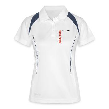 Ischgl 2025 - wir waren dabei - Tour shirt - Frauen Polo atmungsaktiv - Weiß/Navy - Vorne