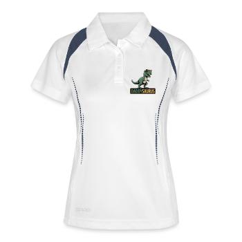 DaddySaurus Dino Tee - Women's Polo breathable - white/navy - Front