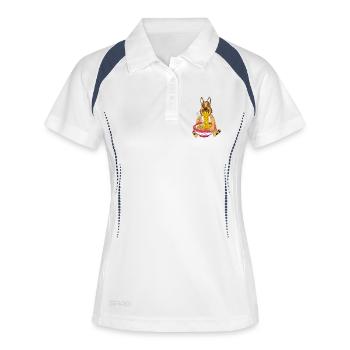German Shepherd Eating Ramen - Women's Polo breathable - white/navy - Front